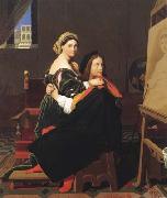 Jean Auguste Dominique Ingres Raphael and La Fornarina (mk04) Spain oil painting artist